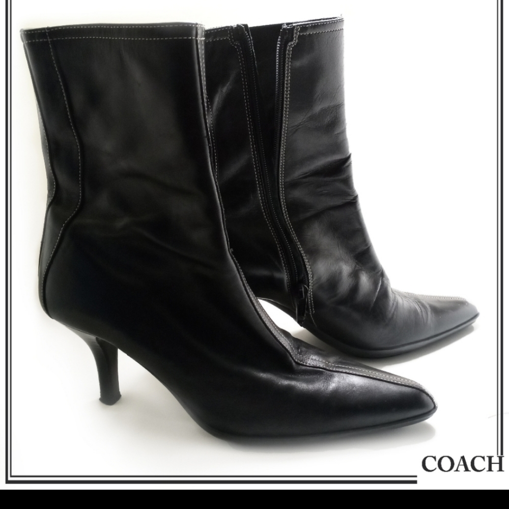 NWOT - Sassy Black Ankle Boots by Coach